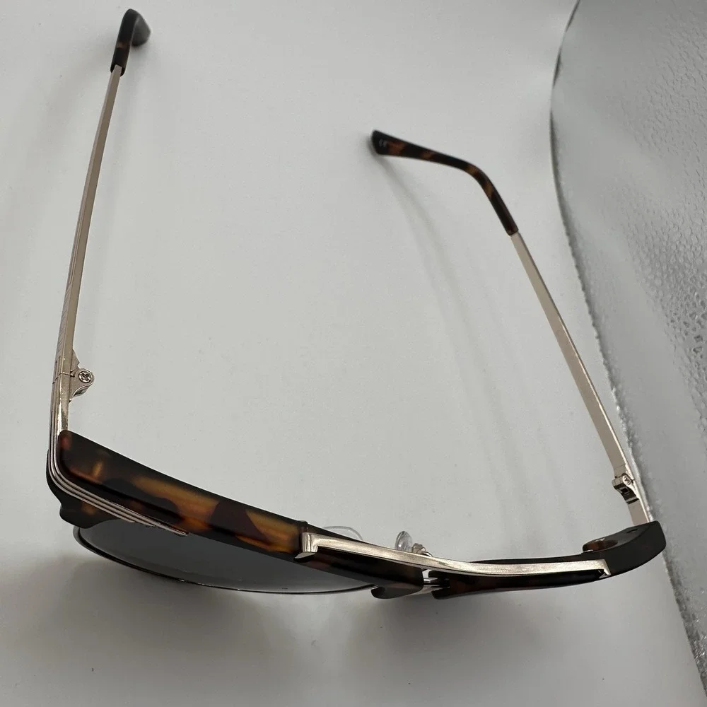 Detour Castaway M Sunglasses‎ Polarized Lenses Gold Metal Tortiseshell Unisex